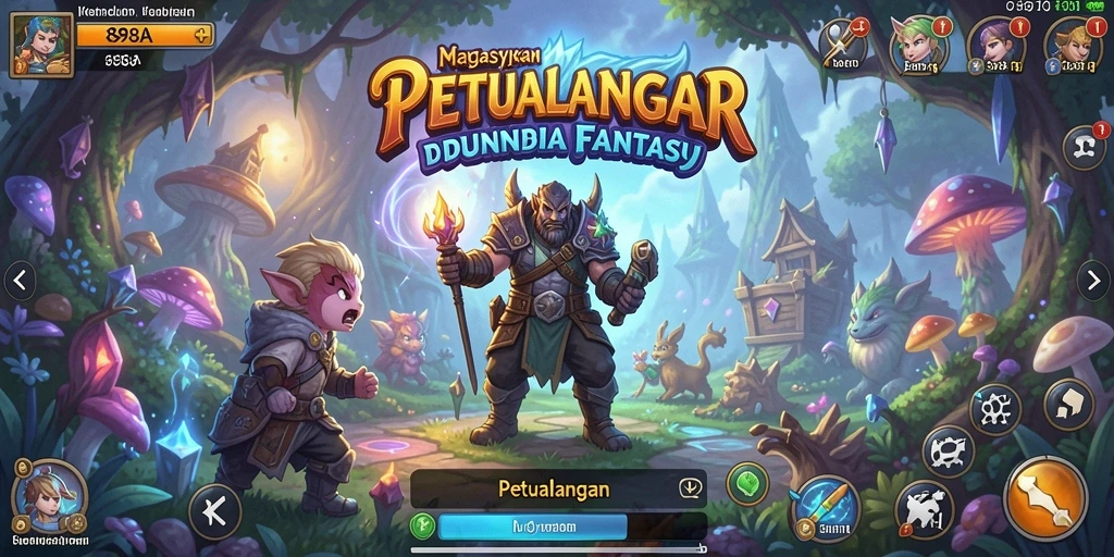 Tampilan antarmuka menarik dari game Petualangan 898A.