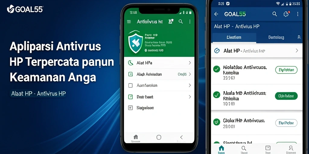 Antarmuka GOAL55 menampilkan berbagai fitur keamanan dan pemindaian kompleks.