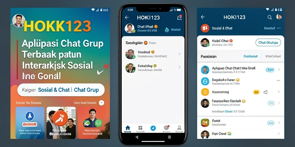 Antarmuka HOKI123 yang bersih dan fungsional untuk Chat Grup.