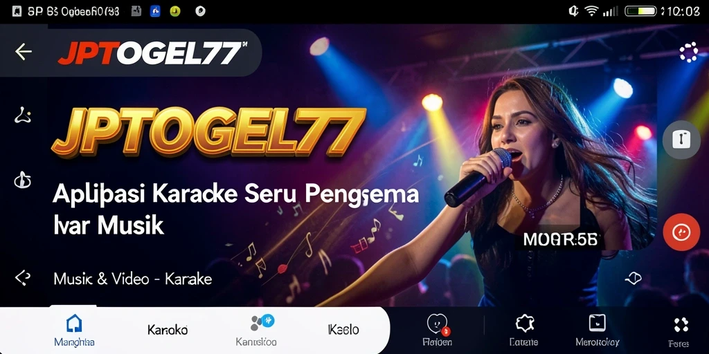 Antarmuka pengguna JPTOGEL77 yang menarik untuk karaoke.