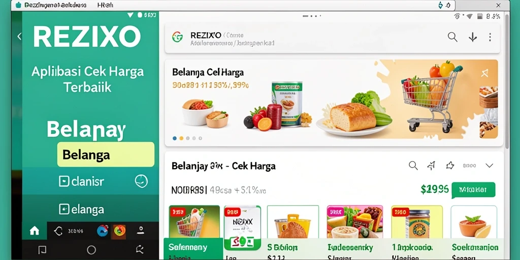 Tampilan utama aplikasi REZIXO dengan fitur Cek Harga.